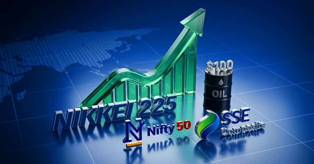 Chứng khoán châu Á tiếp tục đà tăng bất chấp căng thẳng địa chính trị, Brent duy trì trên $100